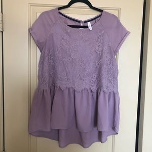 Beautiful light purple lace blouse!
